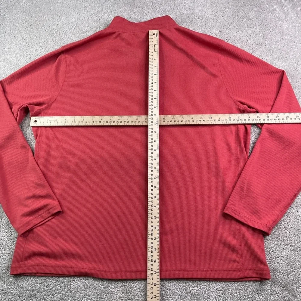 J Crew Sweater Mens XXL Red Performance Waffle Half Zip Pullover Golf Active